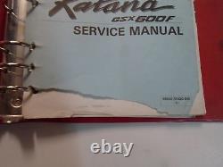 1987 Suzuki GSX600F KATANA Service Shop Repair Manual DAMAGED STAINED FACTORY 87