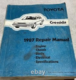 1987 TOYOTA CRESSIDA Service Shop Workshop Repair Manual OEM WORN DAMAGED 87