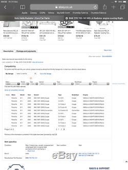 8MK 376 765-141 HELLA Radiator engine cooling Right radiator Porsche 911