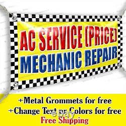 AC Service price Mechanic Repair Advertising Vinyl Banner Sign Many Sizes USA
