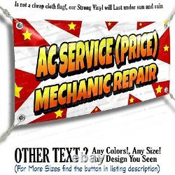AC Service price Mechanic Repair Advertising Vinyl Banner Sign Star Flag