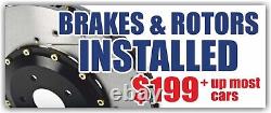 BRAKES ROTORS Advertising Banner Vinyl Mesh Sign car auto repair service price