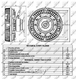 Clutch Radiator Fan For Volvo Fh 12 D12a340 D12c340 D12d340 D12c380 D12d380 Nrf