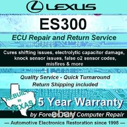 ES300 Lexus ECU, ECM, PCM Repair Service Cure capacitor damage 5yr warranty