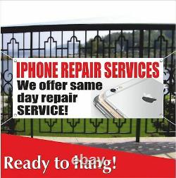 IPHONE REPAIR SERVICES Banner Vinyl / Mesh Banner Sign Screen Damage Diagnostic