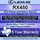 Rx450 Lexus Ecu, Ecm, Pcm Repair Service Cure Capacitor Damage 5yr Warranty