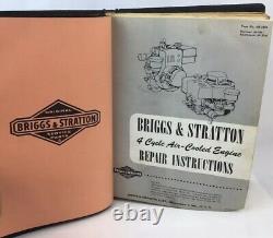 Vtg Briggs & Stratton Service Repair & Parts & Price Manual 4-cycle Engine 1968