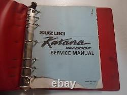 1987 Suzuki Gsx600f Katana Manuel De Réparation De L'atelier De Réparation Damagé Établissement 87