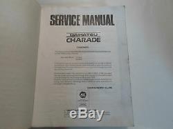 1989 Manuel De Réparation Service Daihatsu Charade 3 Volume Set Endommagé Oem 89 Eau