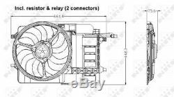 Convient De Ventilateur De Radiateur Mini Cooper 1.6 01-03 Refroidissement Nrf 17101475577 17281475577