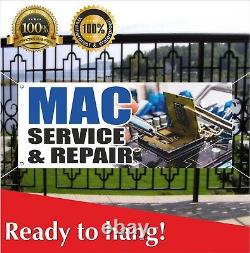 Mac Service & Repair Banner Vinyl / Mesh Banner Signe Écran Dommages Diagnostic Correction