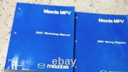 Manuel d'atelier de réparation du service de la camionnette Mazda MPV 2005 avec ensemble de manuels de réparation du magasin et des dégâts d'eau ETM 05.