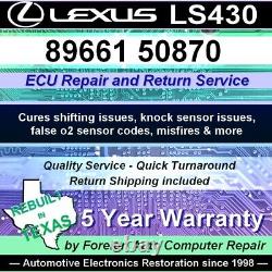 Réparation de l'ECU/ECM LS430 Lexus 89661-50870 pour réparer les dommages du condensateur avec une garantie de 5 ans