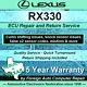 Rx330 Lexus Ecu, Ecm, Pcm Service De Réparation Cure Dommages Condensateur 5 Ans De Garantie