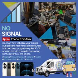 Service de récupération de données et réparation de carte mère pour iPhone 11 Pro Max sans signal.