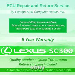 Service de réparation de l'ECU Lexus SC300: Réparation des dommages aux condensateurs, changement de vitesse avec une garantie de 5 ans.