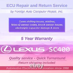 Service de réparation de l'ECU Lexus SC400 pour réparer les dommages des condensateurs, garantie de 5 ans sur le changement de vitesse