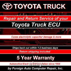 Service de réparation de l'unité de commande électronique (ECU) des camions Toyota - Réparation des dommages causés aux condensateurs et bien plus encore - Garantie de 5 ans